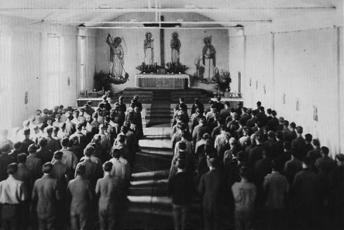 Die Kapelle des Stacheldrahtseminars 1945-47